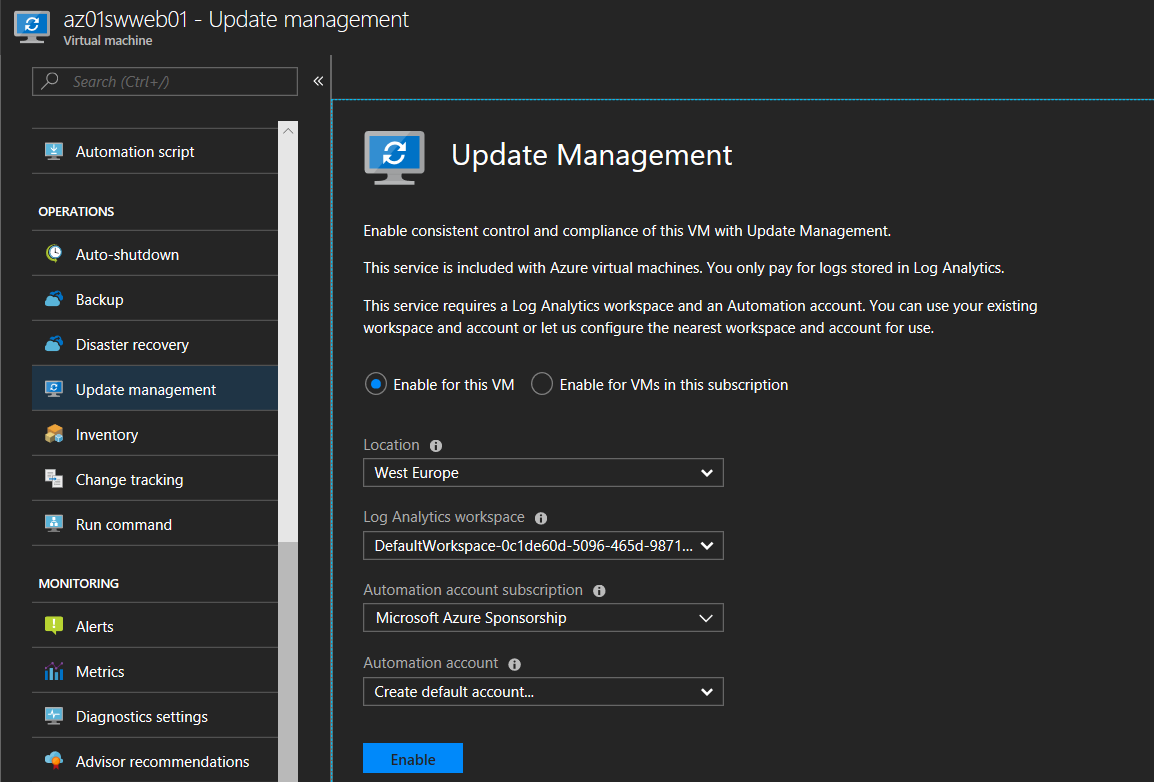 Microsoft Azure: implementare Update Management - WindowServer.it